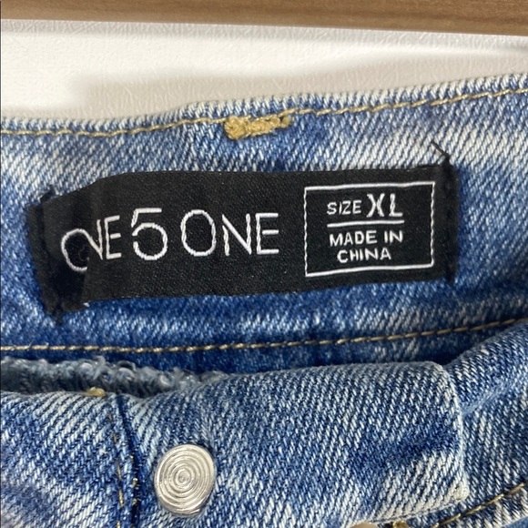 one 5 one Blue Stretch Denim Maxi Skirt - Picture 2 of 6